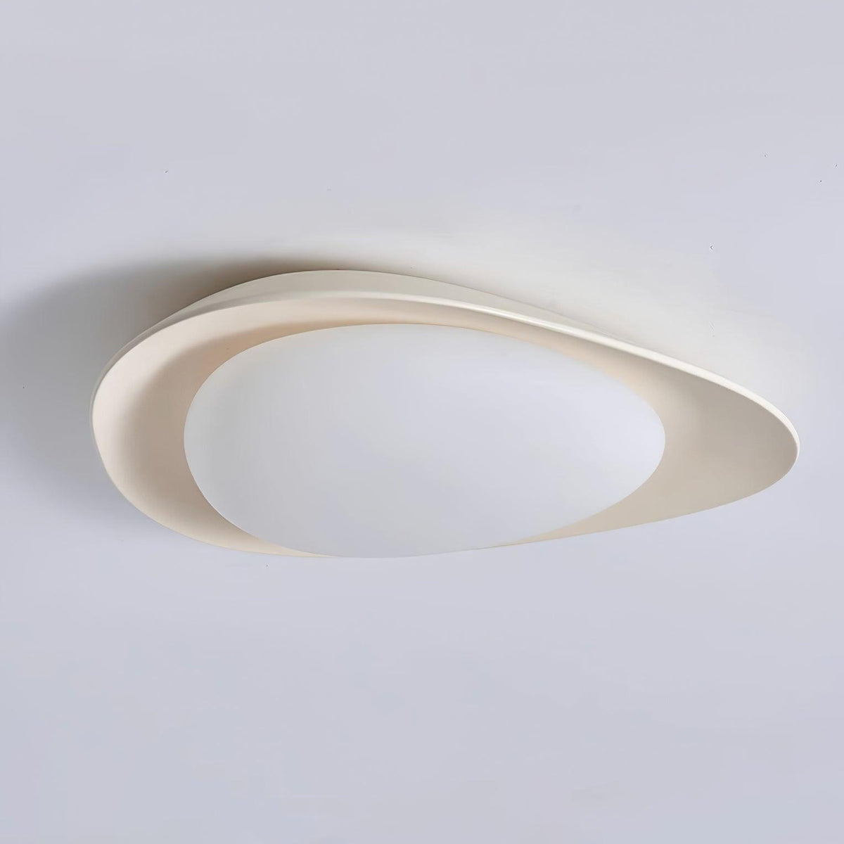 Zupudek Ceiling Lamp Green&Beige Pebble Shape
