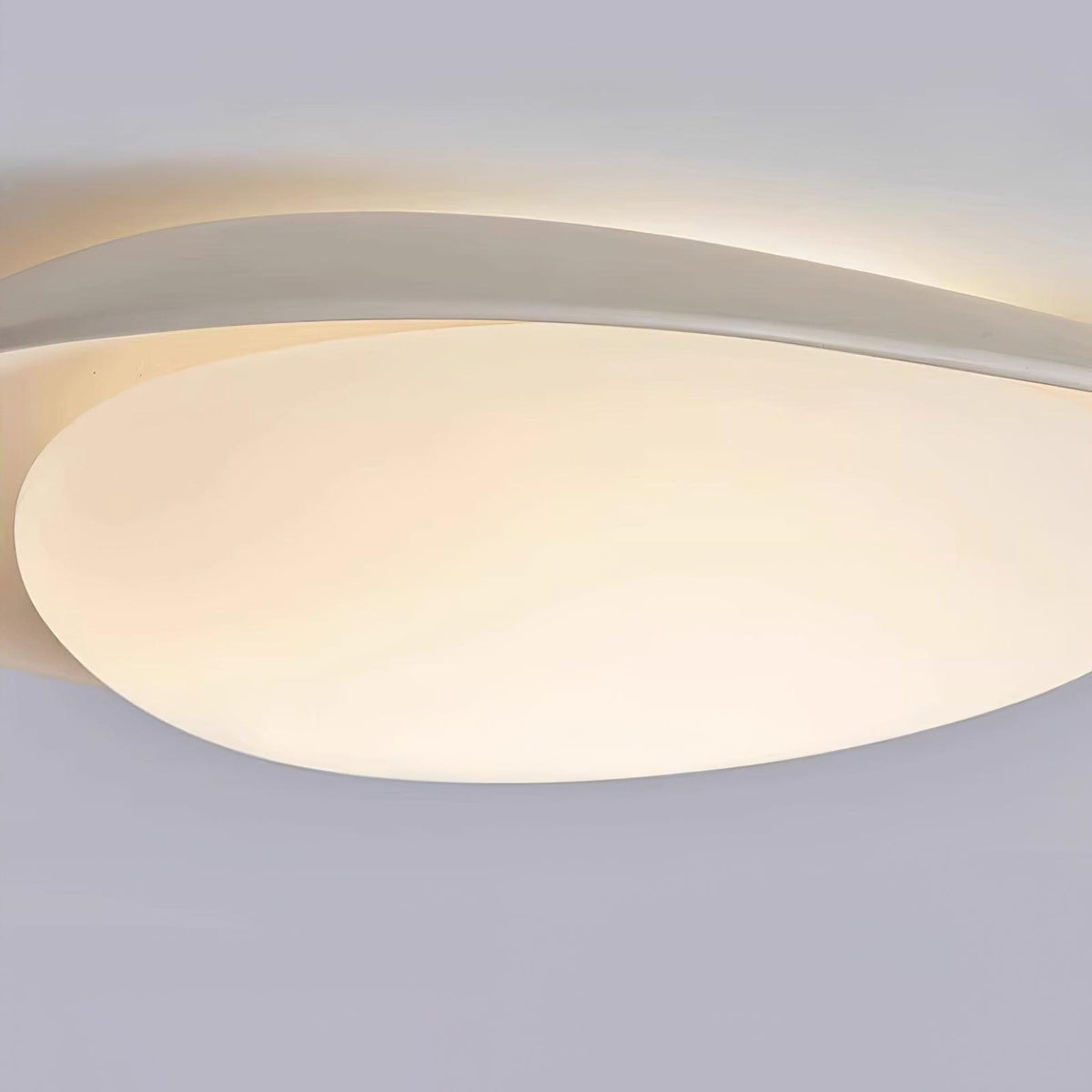 Zupudek Ceiling Lamp Green&Beige Pebble Shape