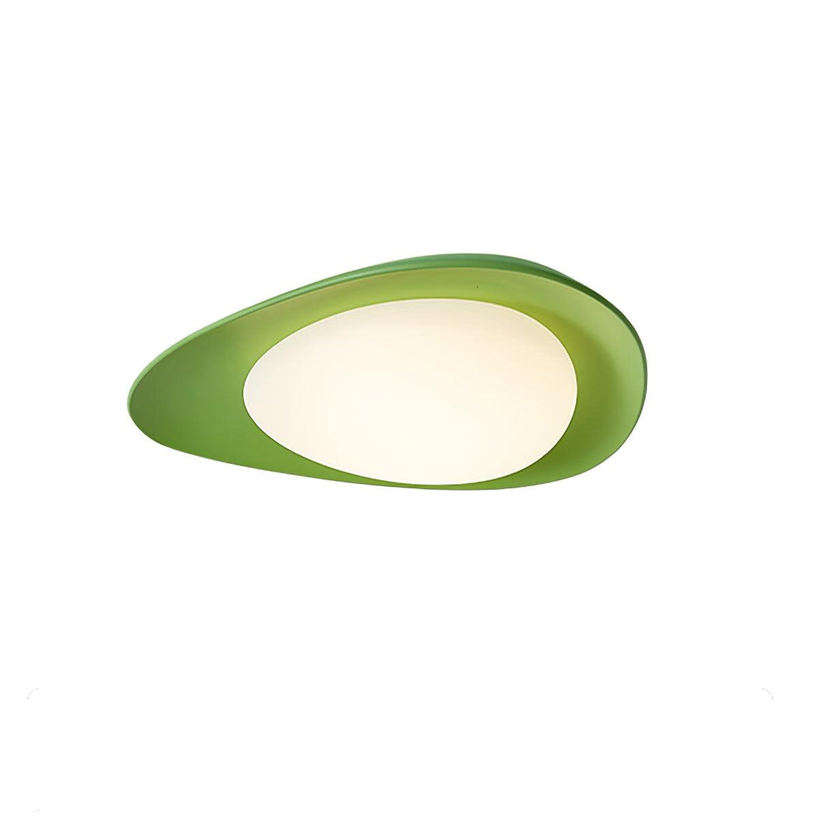 Zupudek Ceiling Lamp Green&Beige Pebble Shape