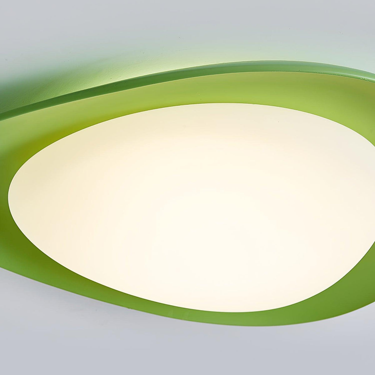 Zupudek Ceiling Lamp Green&Beige Pebble Shape