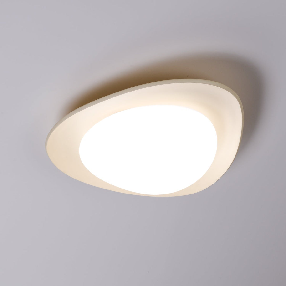 Zupudek Ceiling Lamp Green&Beige Pebble Shape
