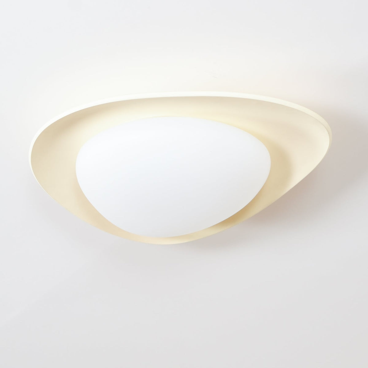 Zupudek Ceiling Lamp Green&Beige Pebble Shape
