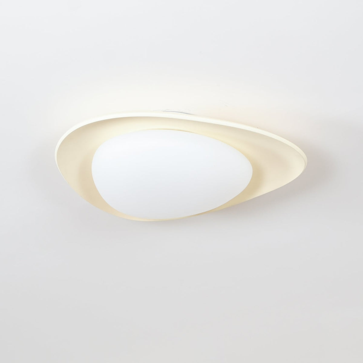 Zupudek Ceiling Lamp Green&Beige Pebble Shape