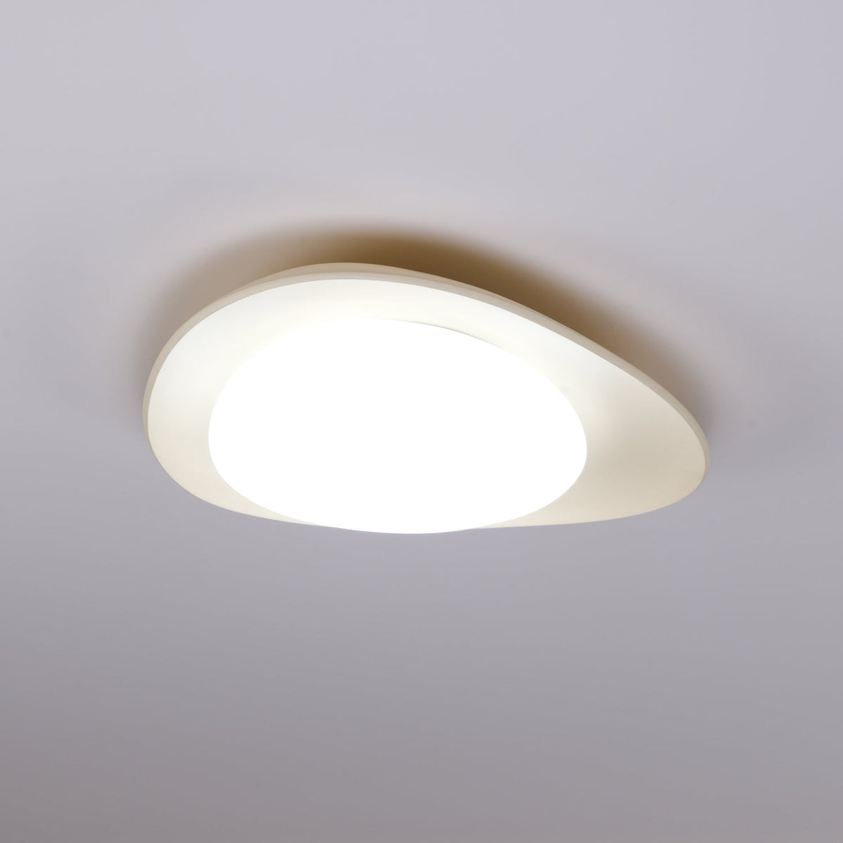 Zupudek Ceiling Lamp Green&Beige Pebble Shape
