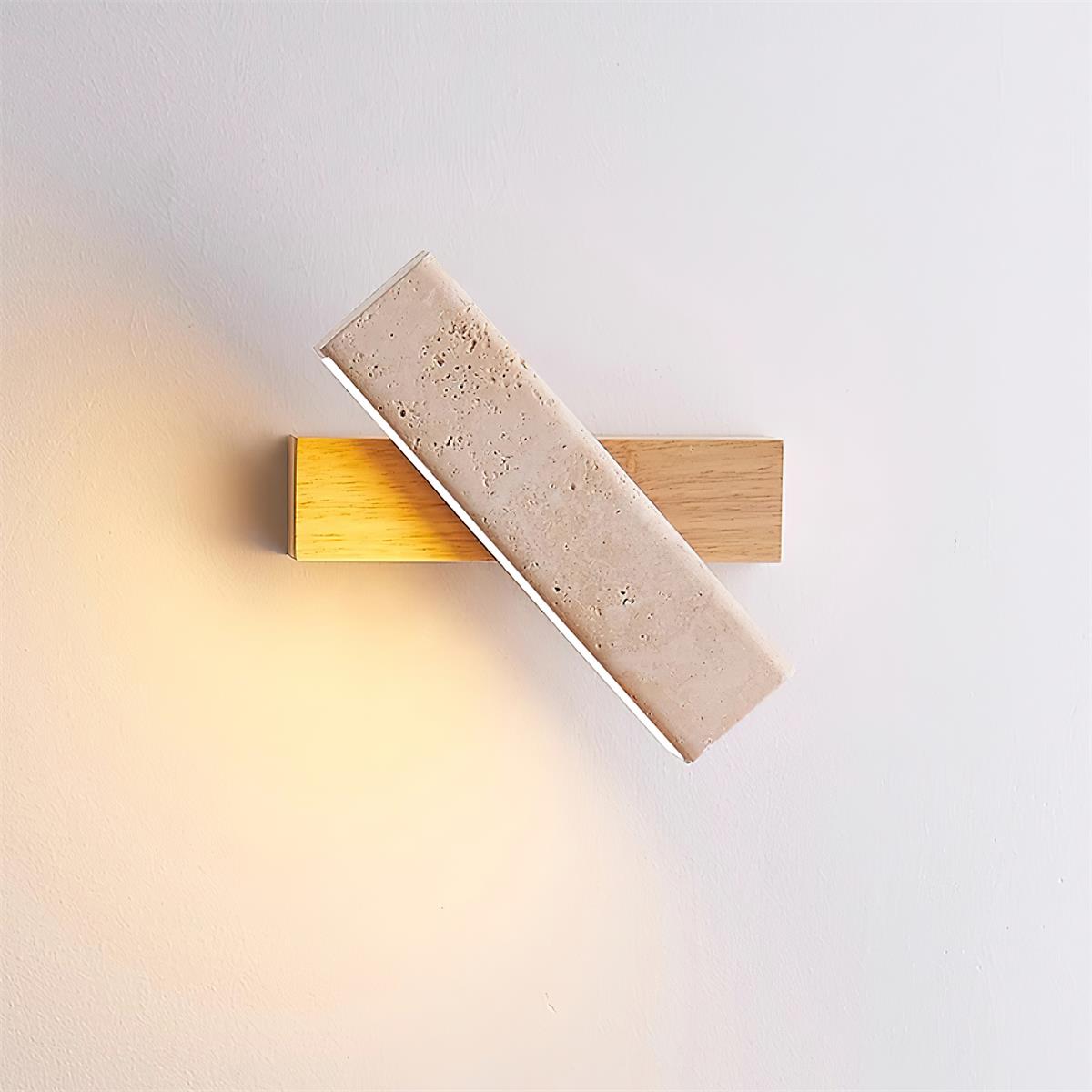Novra Travertine Rotating Wall Lamp