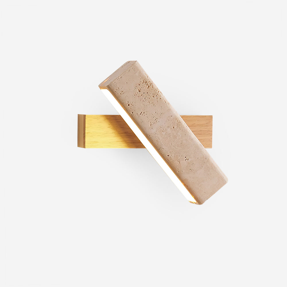 Novra Travertine Rotating Wall Lamp