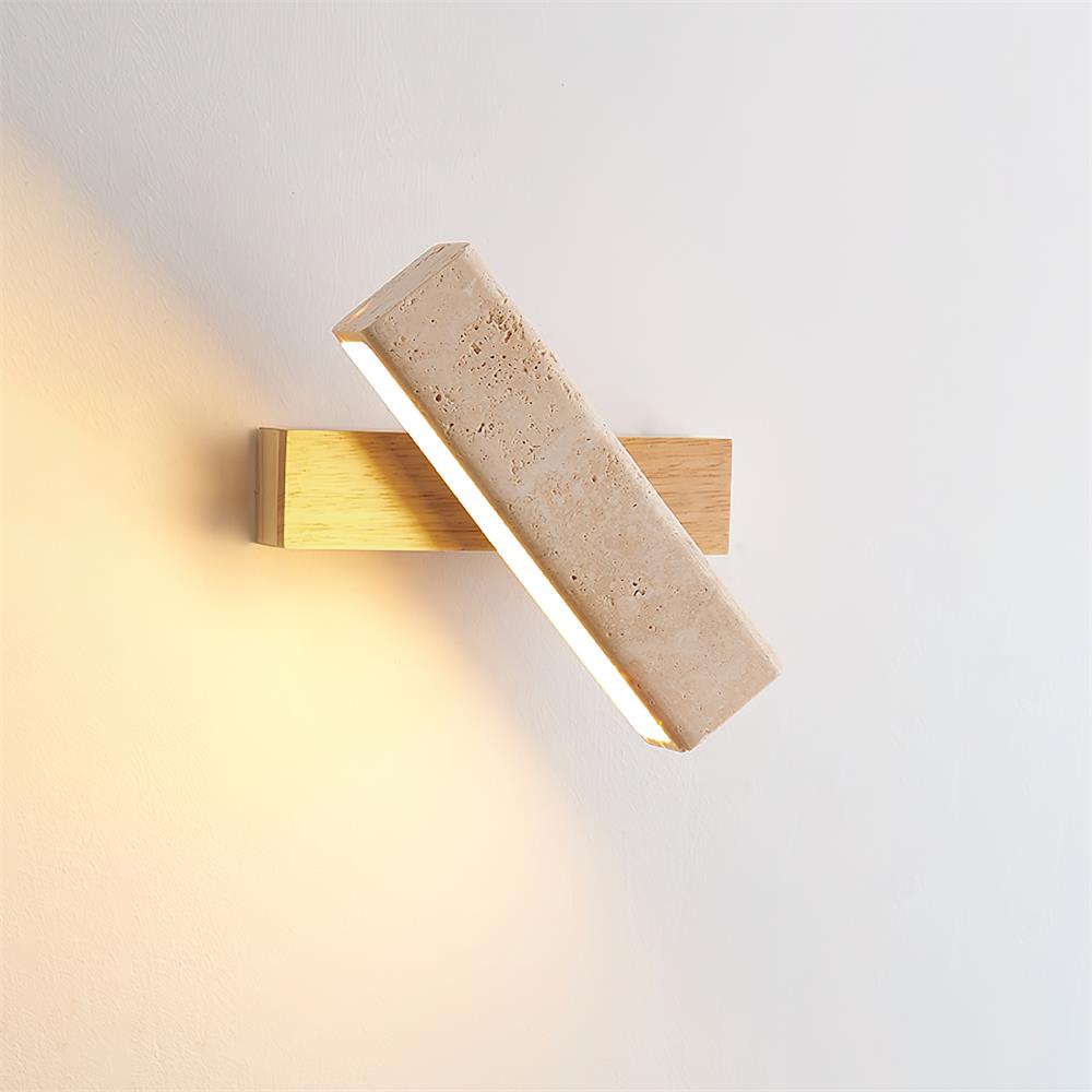 Novra Travertine Rotating Wall Lamp