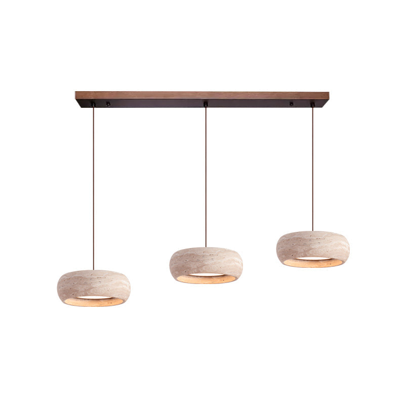 Miledom Donut-Shaped Pendant Lights Travertine