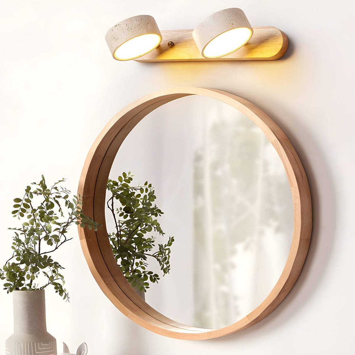 Voloreth Minimalist Travertine Wall Light