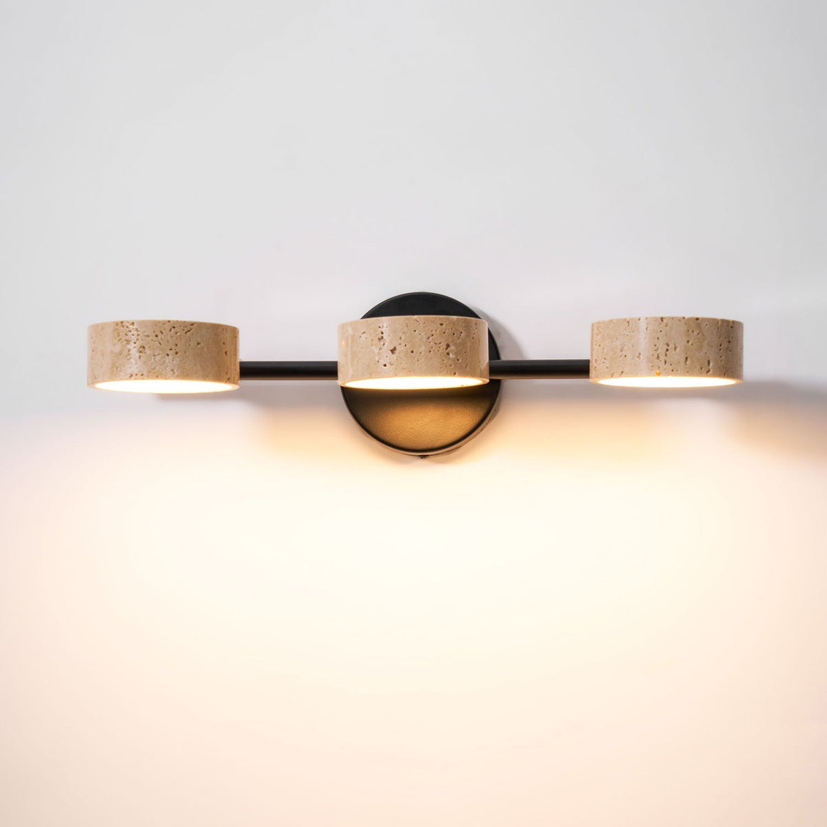 Ceshair Multi Head Travertine Vanity Light