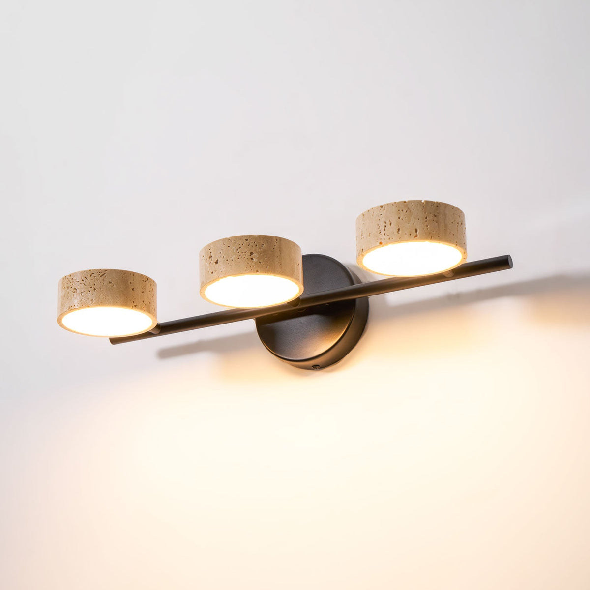 Ceshair Multi Head Travertine Vanity Light