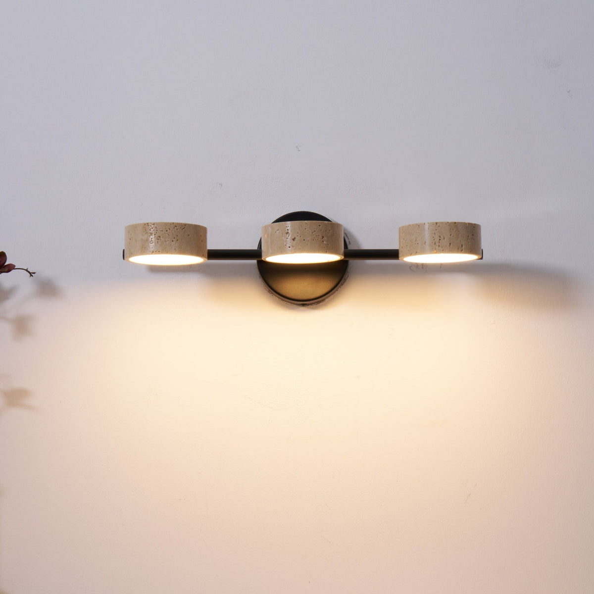 Ceshair Multi Head Travertine Vanity Light