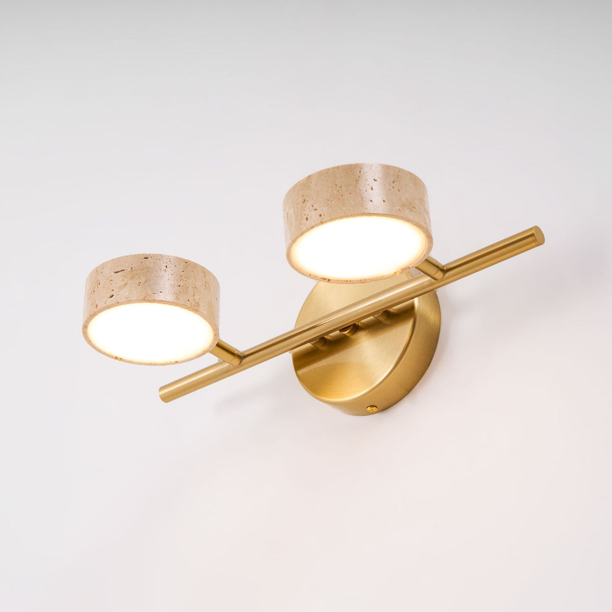 Ceshair Multi Head Travertine Vanity Light
