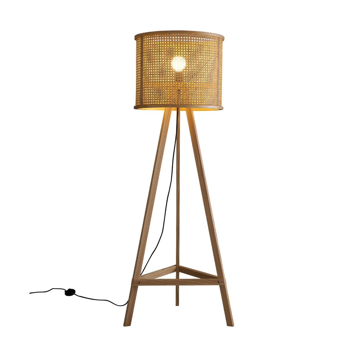 Olsolyra Rattan Woven Tripod Floor Lamp