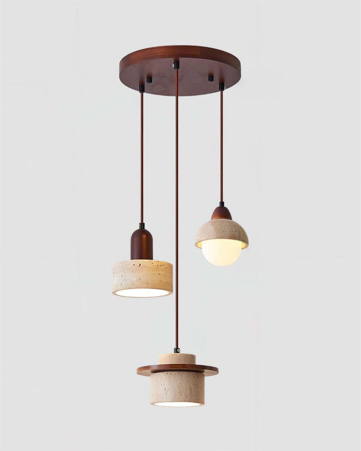 Eluno Pendant Lamp Set Multi-Light Travertine