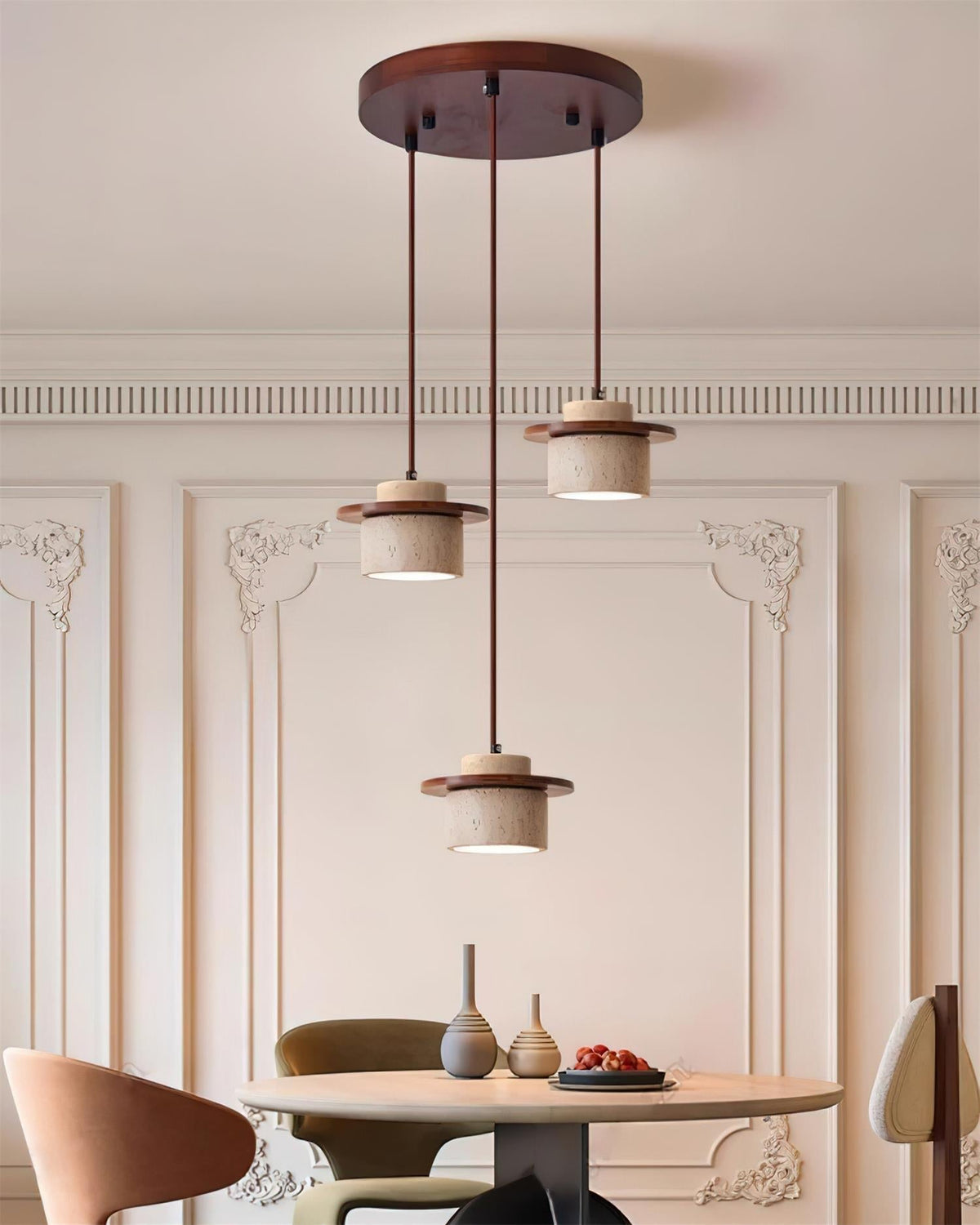 Eluno Pendant Lamp Set Multi-Light Travertine