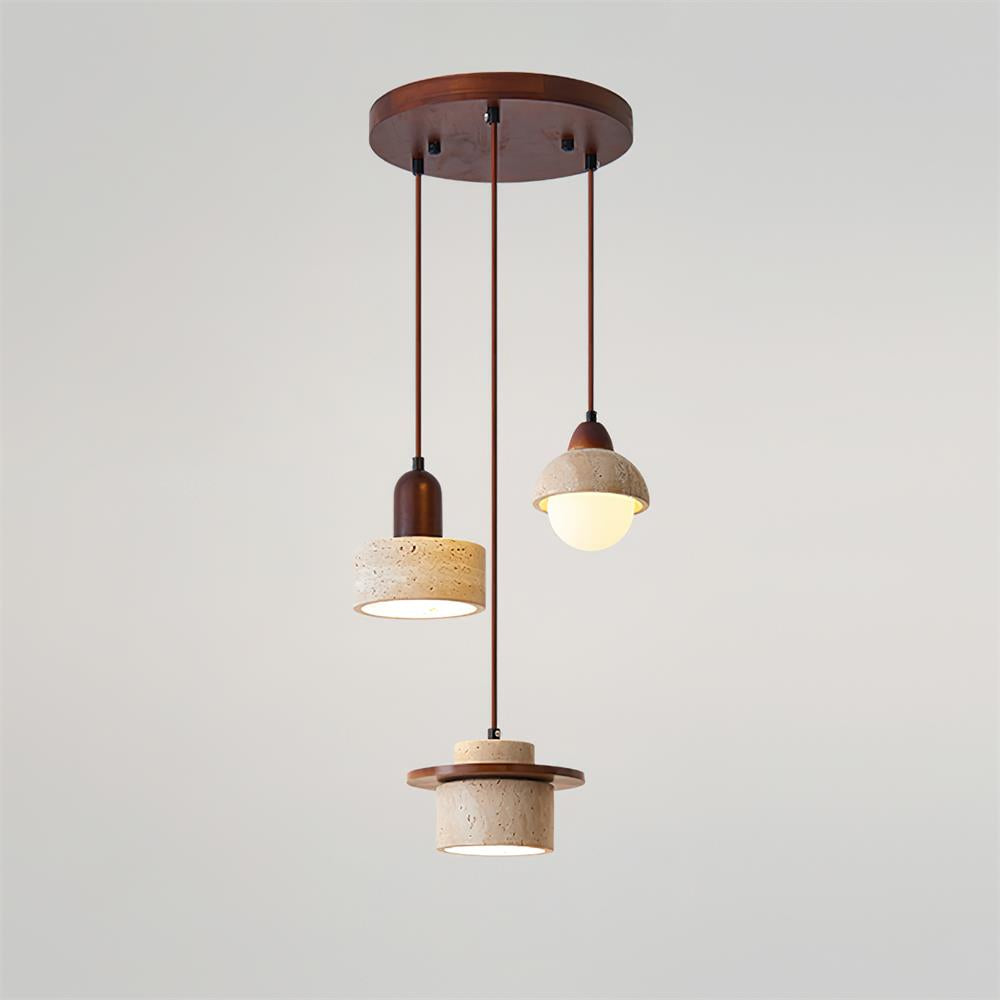 Eluno Pendant Lamp Set Multi-Light Travertine