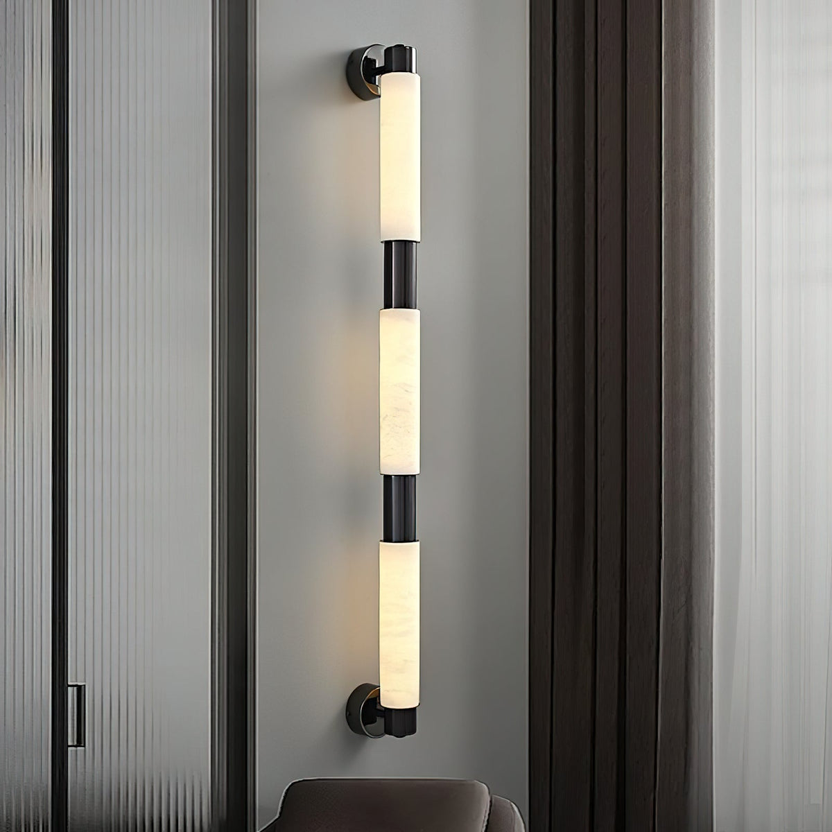 Alraei Tube Alabaster Wall Lamp