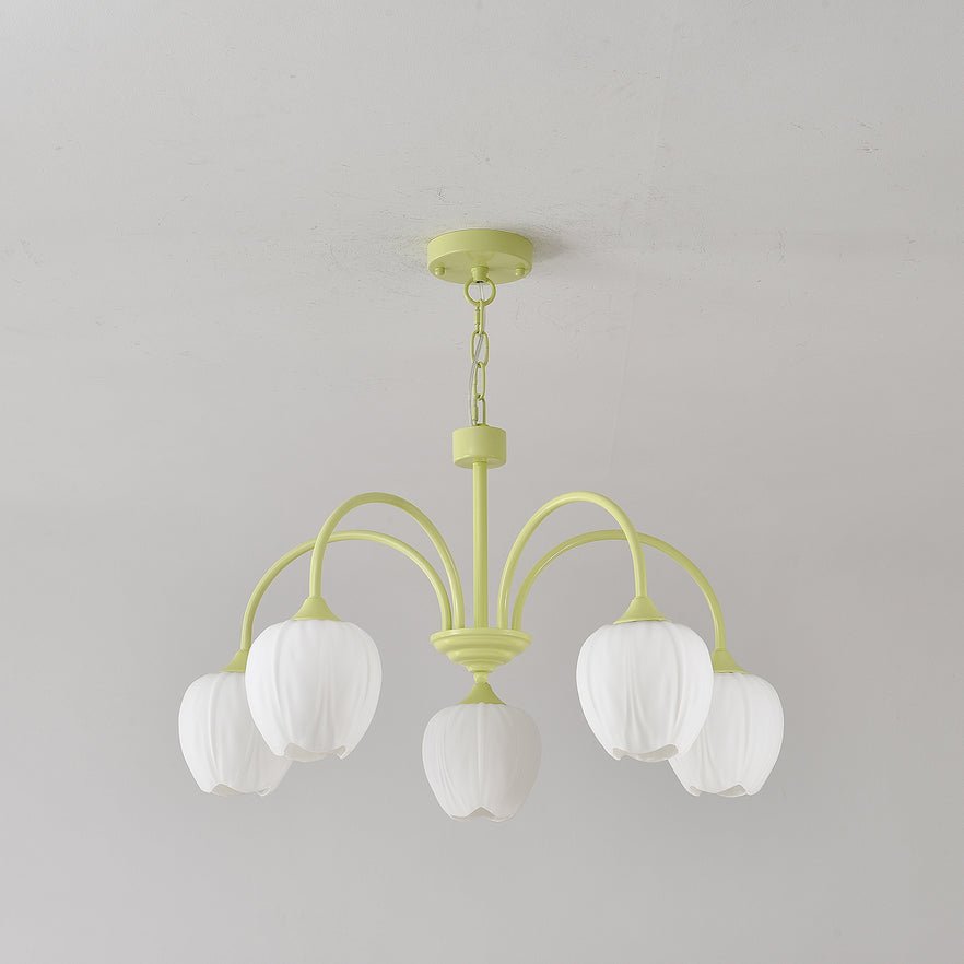 Eiraine Chandelier Tulip Matcha Glass