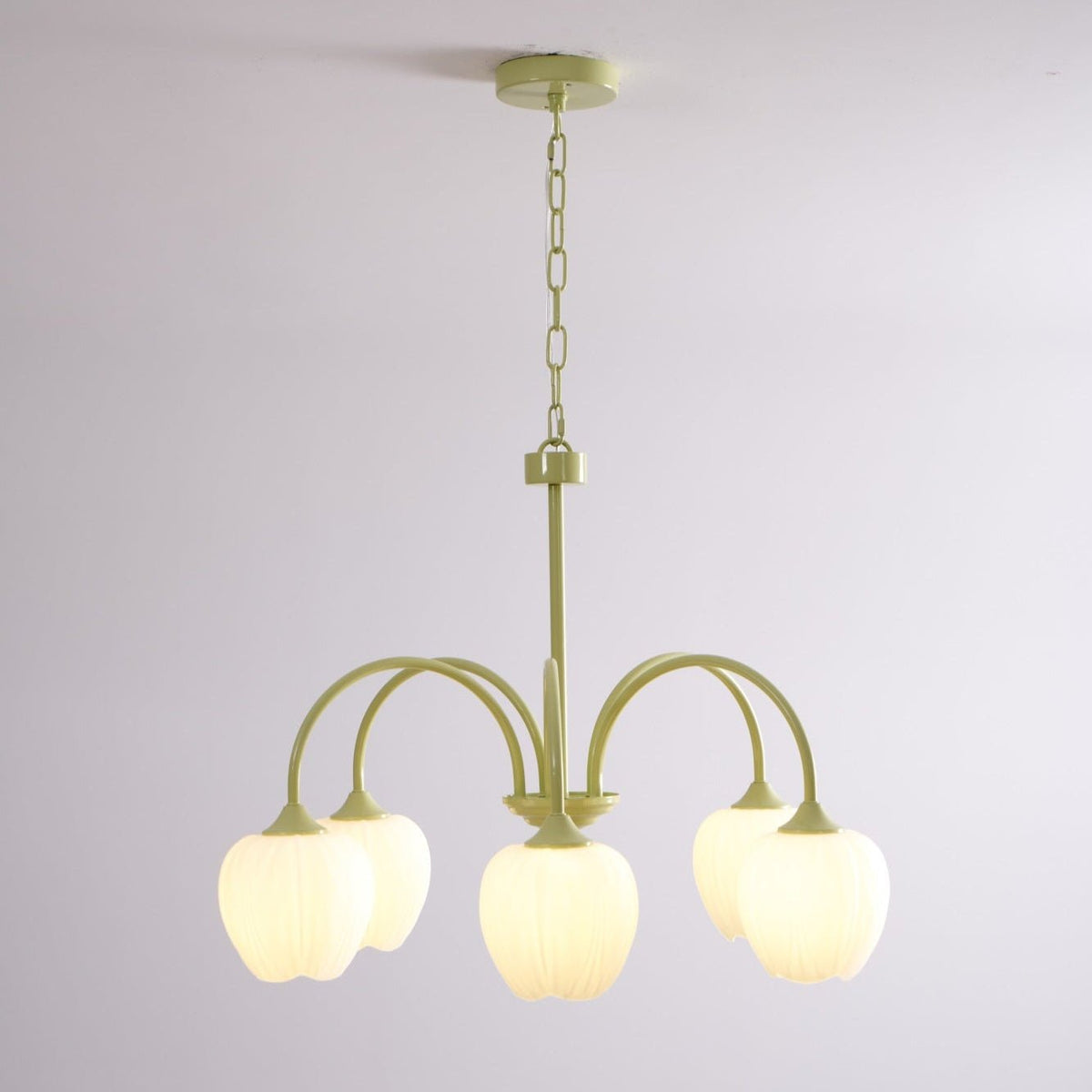 Eiraine Chandelier Tulip Matcha Glass
