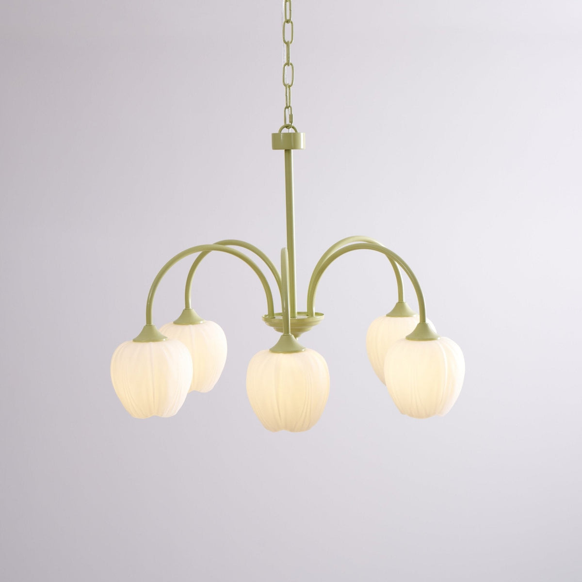Eiraine Chandelier Tulip Matcha Glass