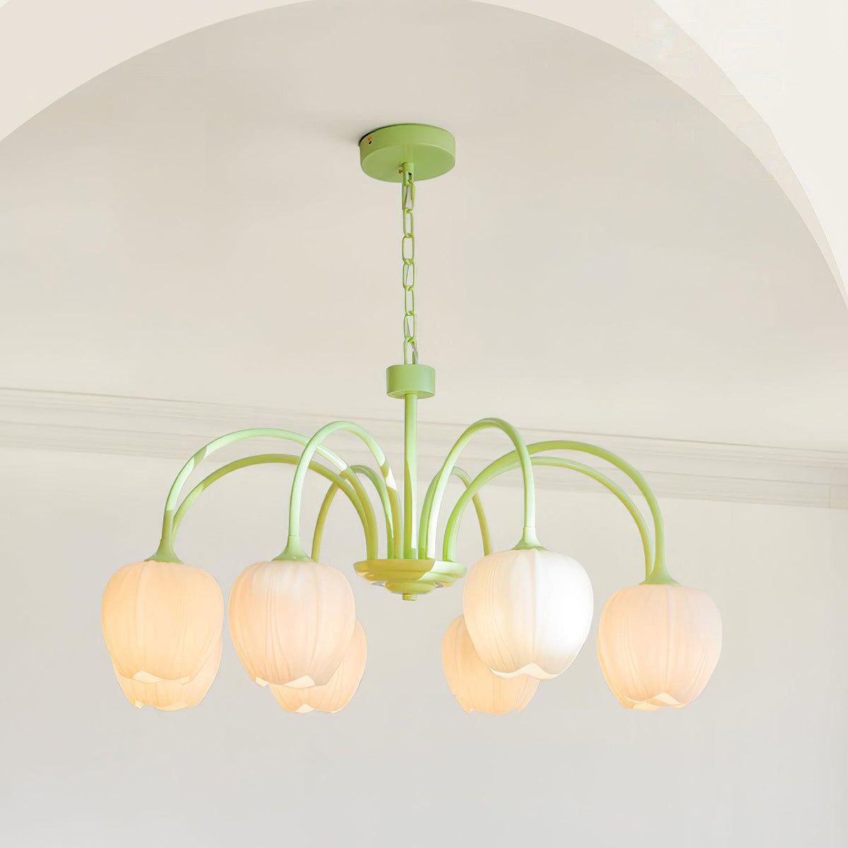 Fairmere Tulip Matcha Chandelier