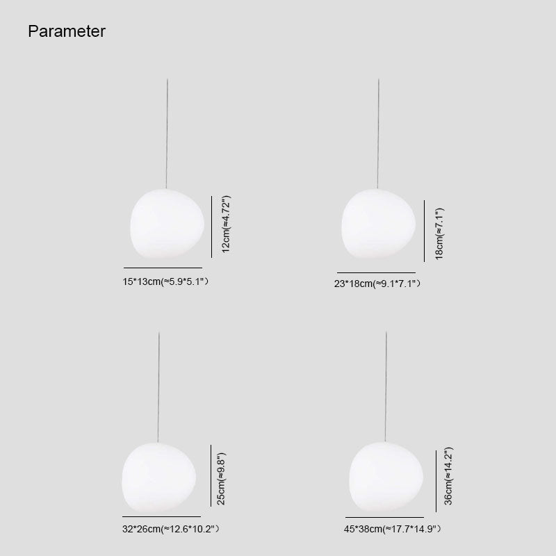 Elvora Pendant Light Sleek Floating Egg-shaped Glass-Neutral Decor