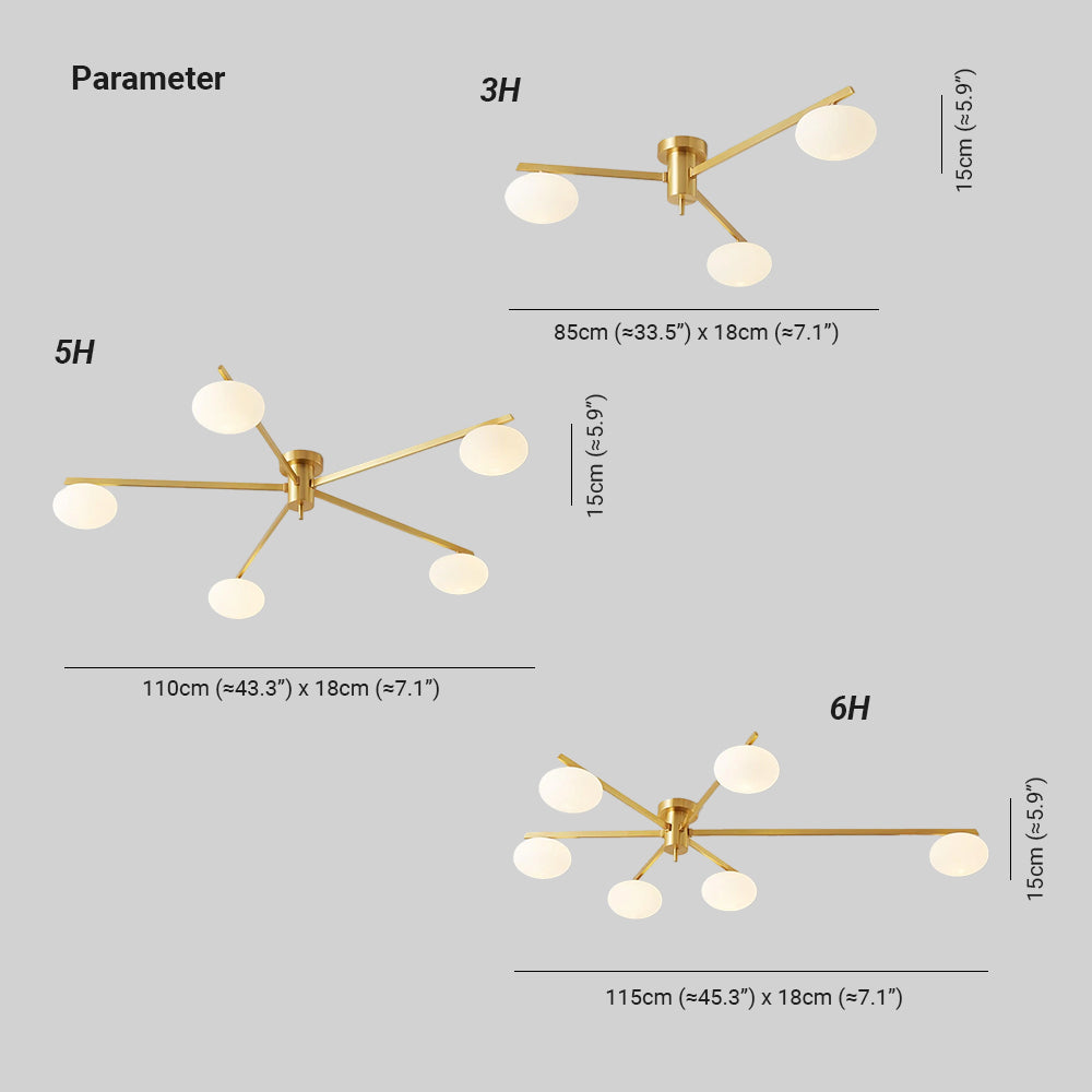 Jatolel Modern Glass Black Ceiling Light