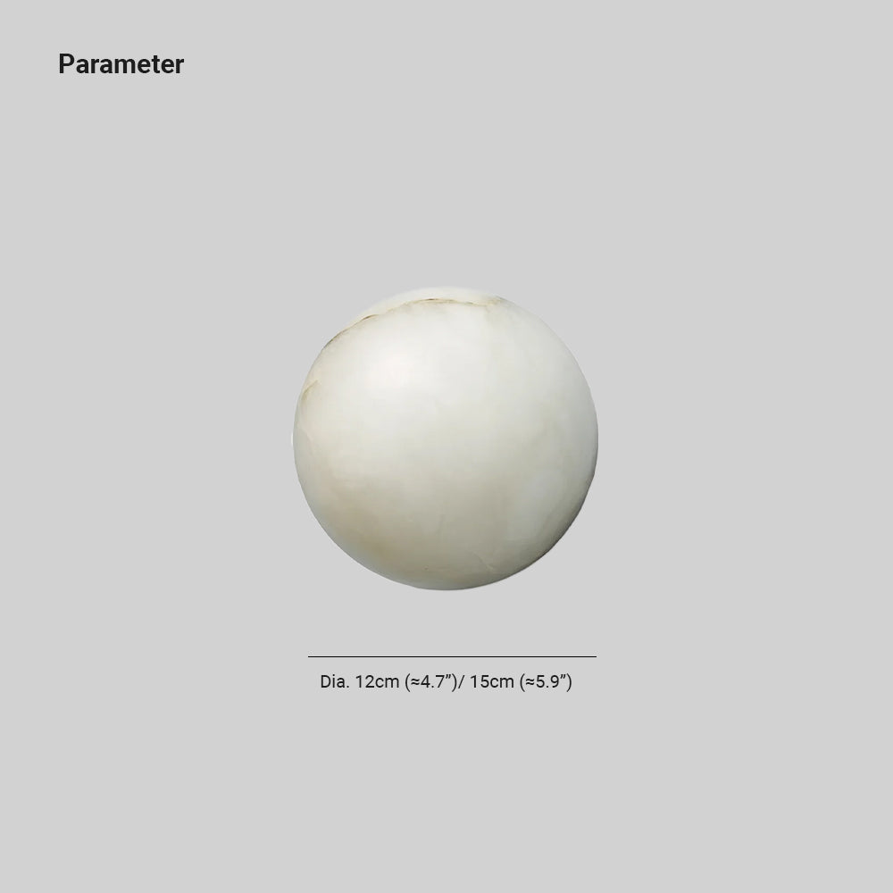 Jadugen Alabaster Mini Orb Wall Lamp