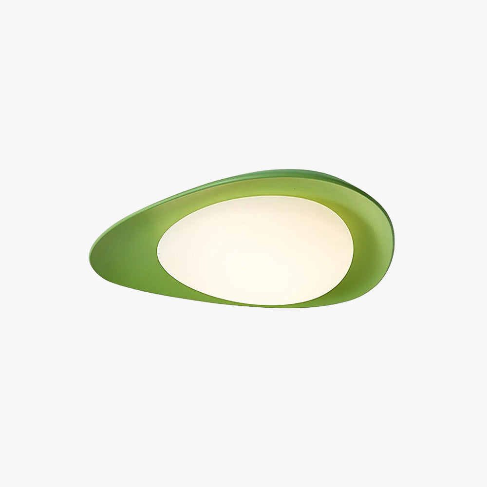 Zupudek Ceiling Lamp Green&Beige Pebble Shape