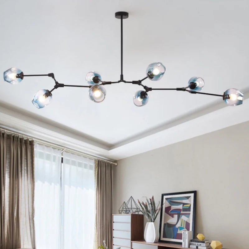 Zerin Nordic Modern Glass Pendant Light Clear Bubble-Neutral Decor