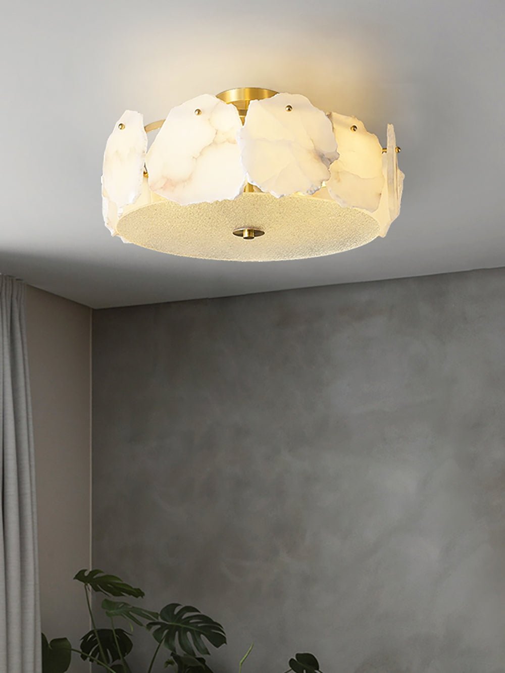 Peld Alabaster Flush Mount Light