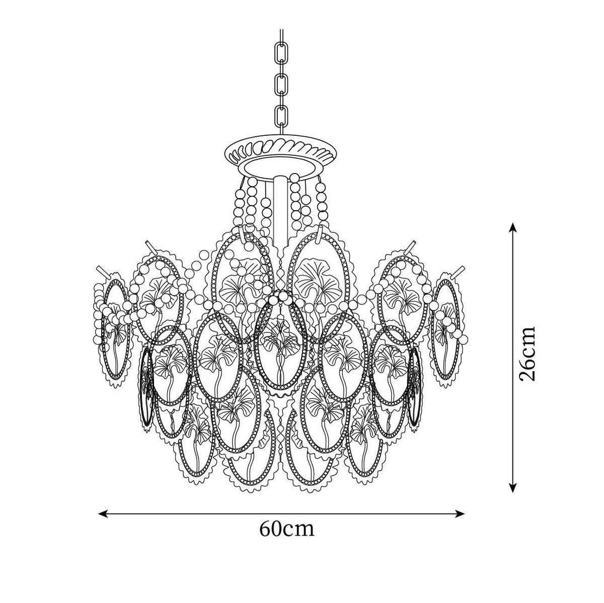 Vamader Chandelier Lustrous pearls