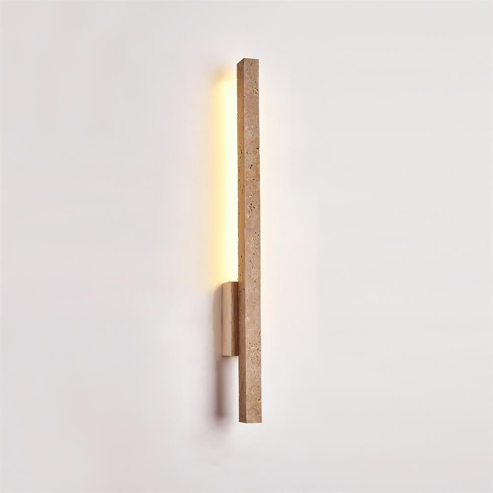 Corvella Wall Lamp Slim Linear Travertine Minimalist