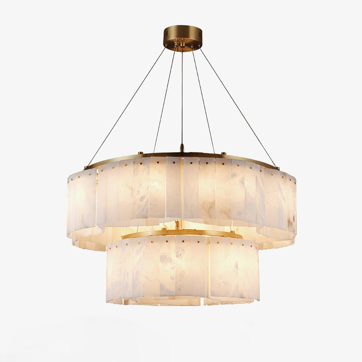 Ilveliel Double Tier Alabaster Pendant Light