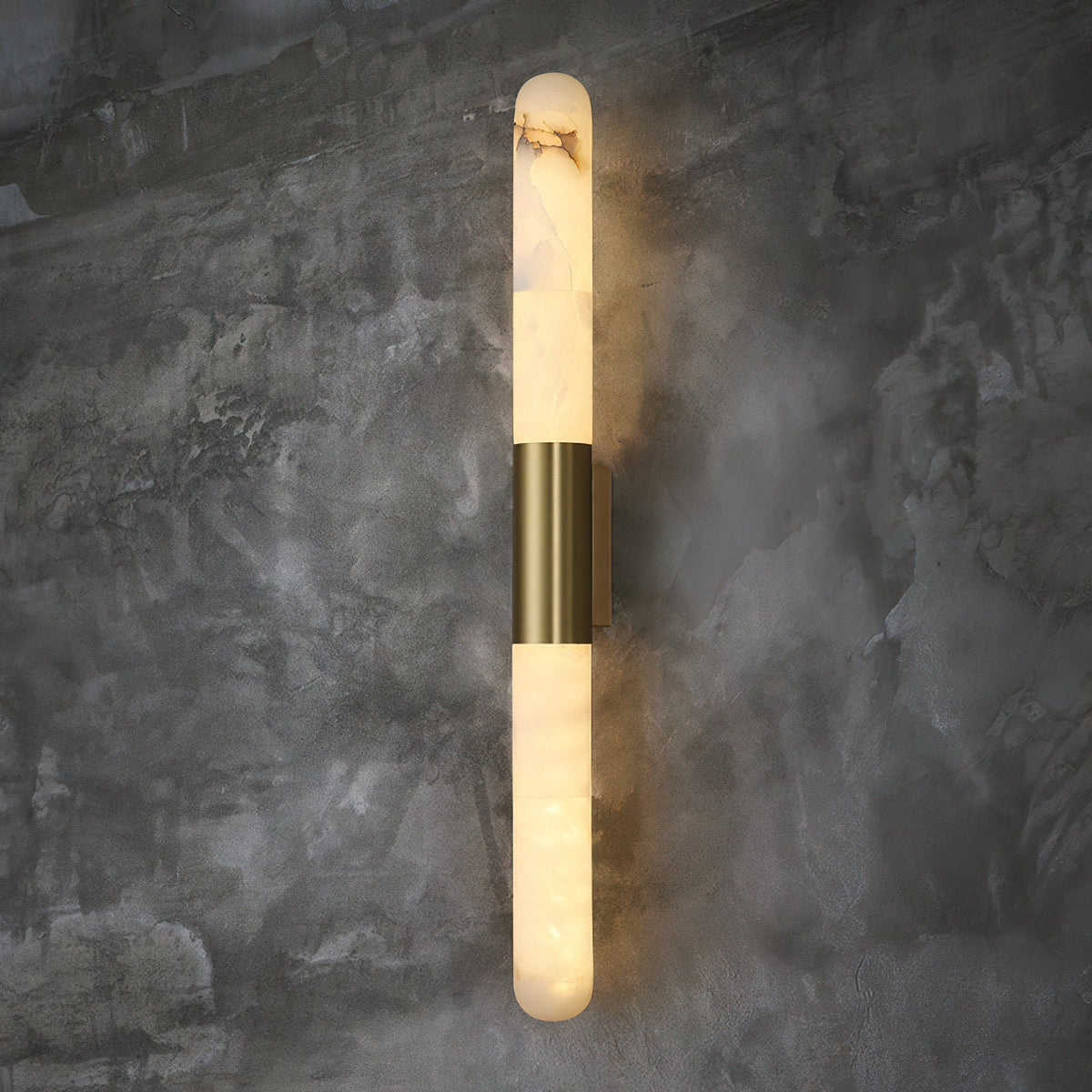 Alborette Alabaster Tube Wall Sconce