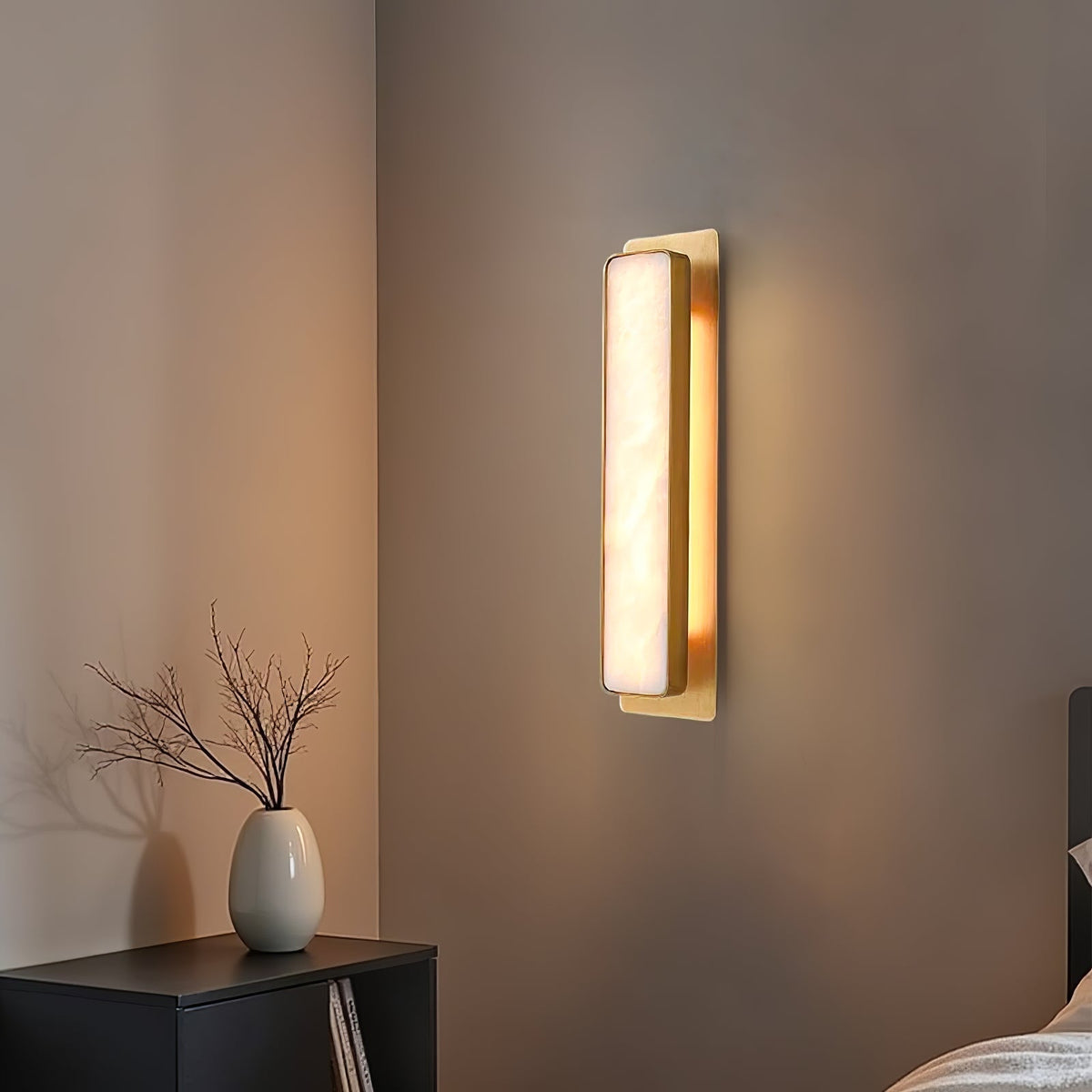 Karix Linear Alabaster Wall Light