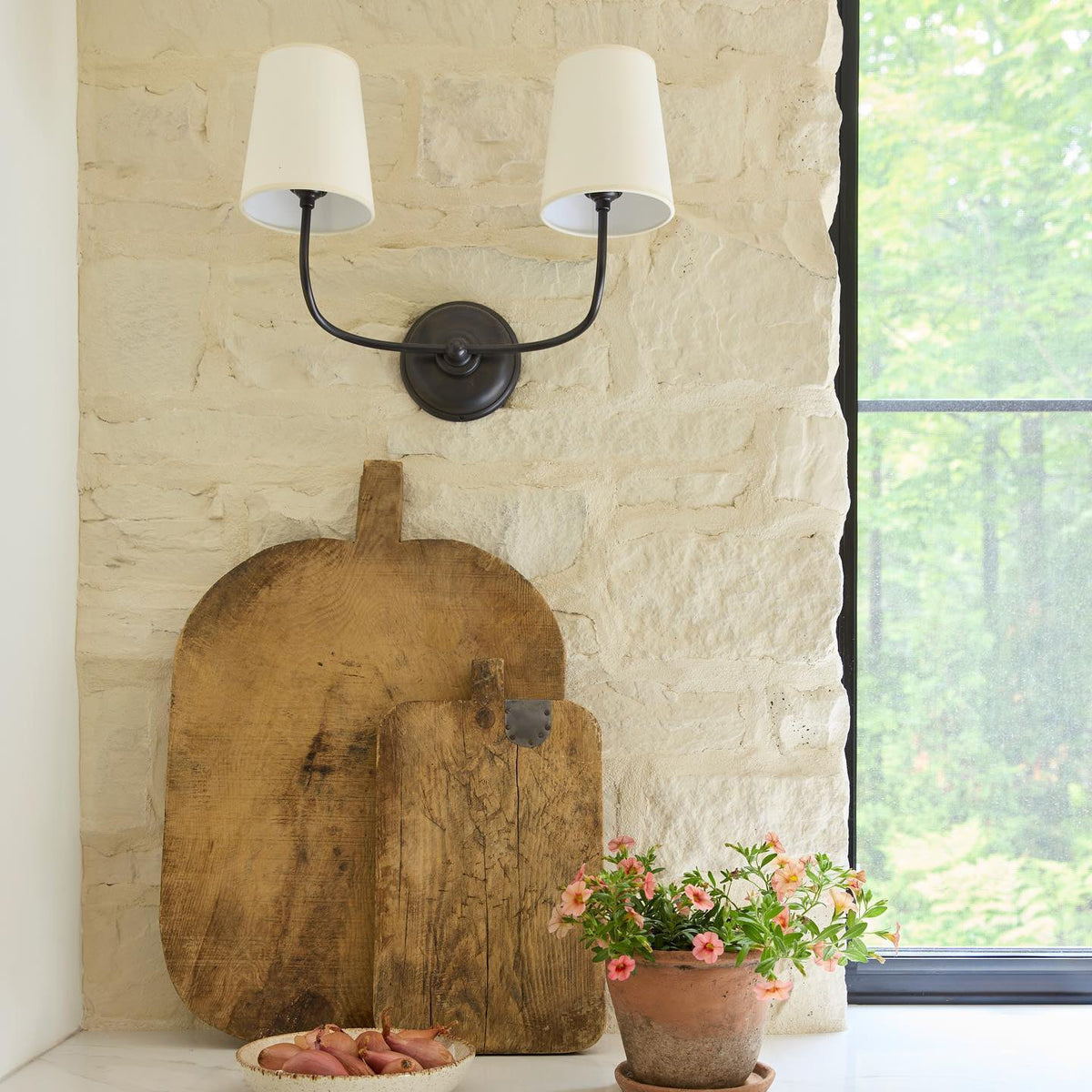 Pegedut Wall Lamp Black Bronze Fabric