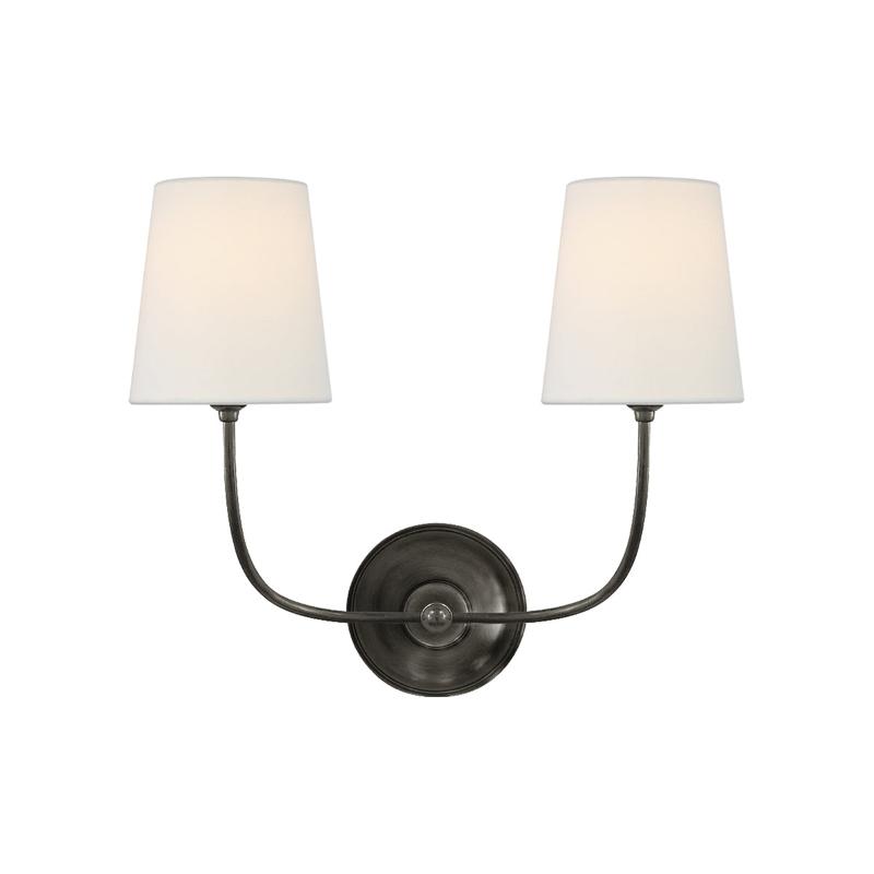 Pegedut Wall Lamp Black Bronze Fabric