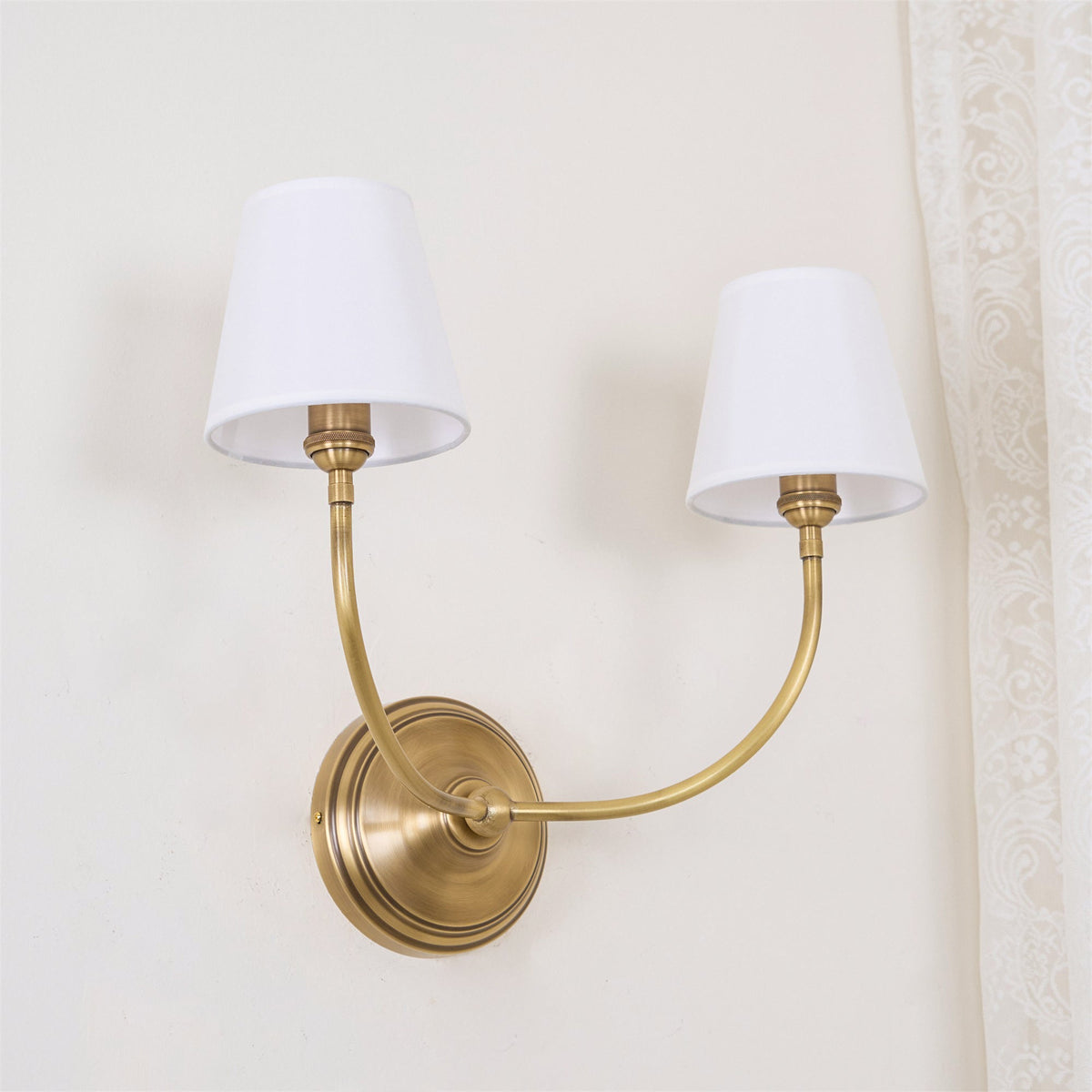 Pegedut Wall Lamp Black Bronze Fabric