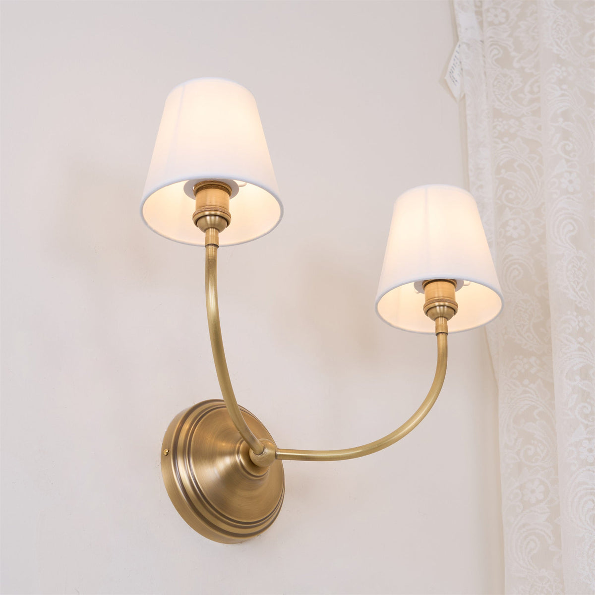 Pegedut Wall Lamp Black Bronze Fabric