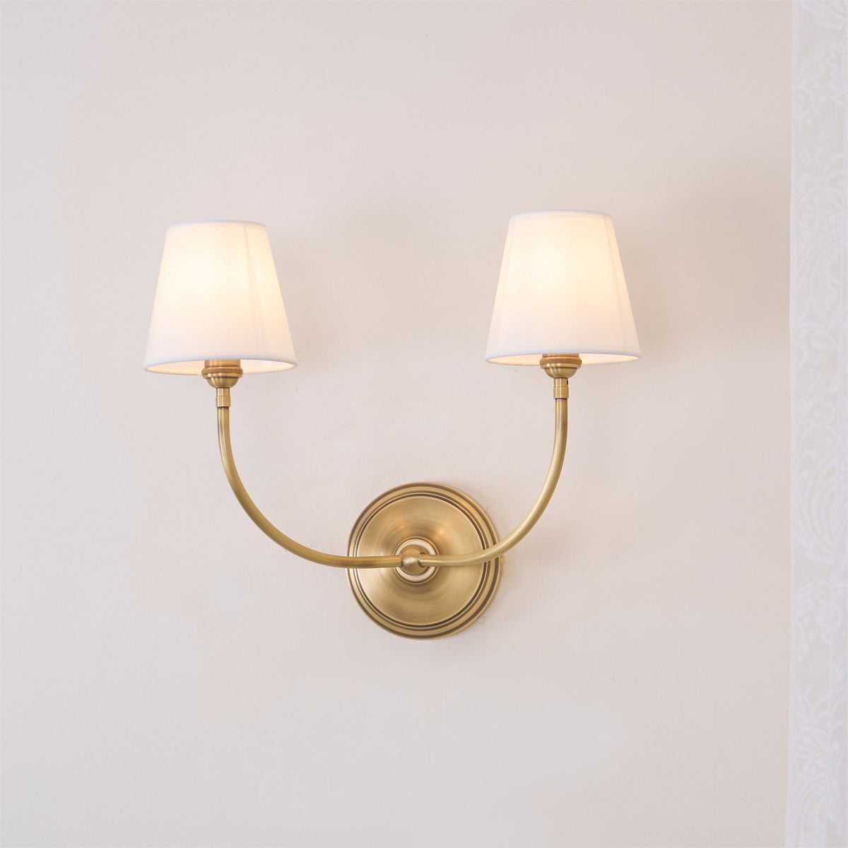 Pegedut Wall Lamp Black Bronze Fabric