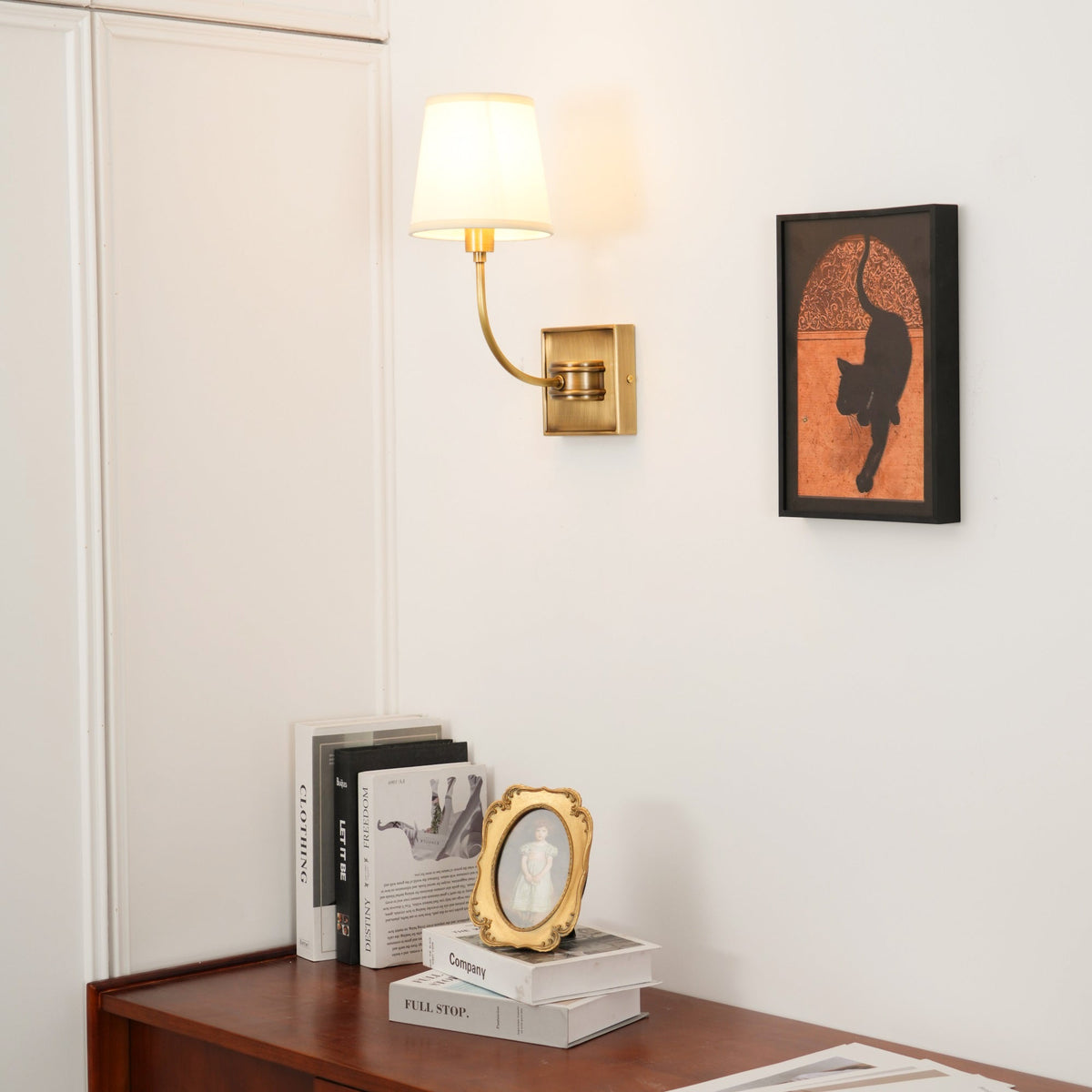 Pegedut Wall Lamp Black Bronze Fabric