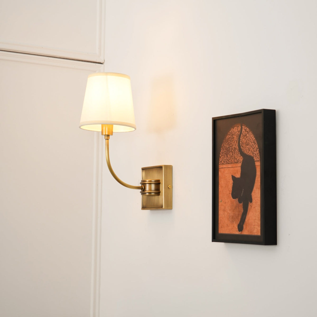 Pegedut Wall Lamp Black Bronze Fabric