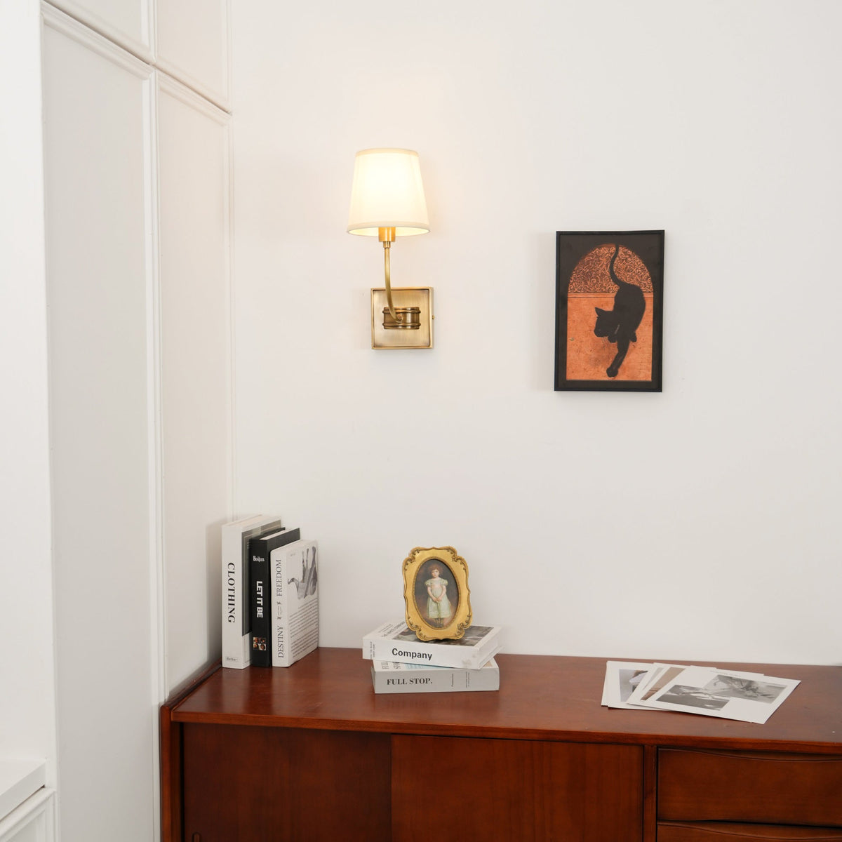 Pegedut Wall Lamp Black Bronze Fabric