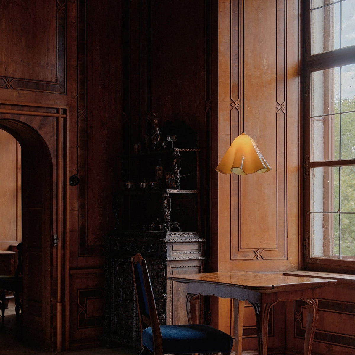Arden Bell Glass Pendant Light