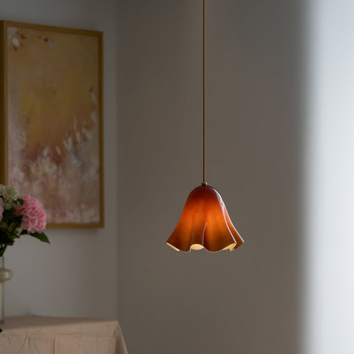Arden Bell Glass Pendant Light