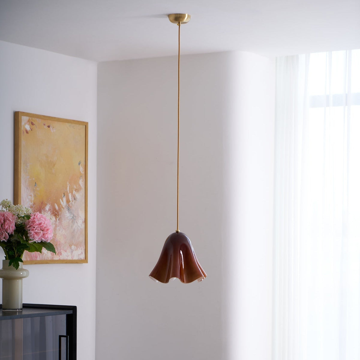 Arden Bell Glass Pendant Light
