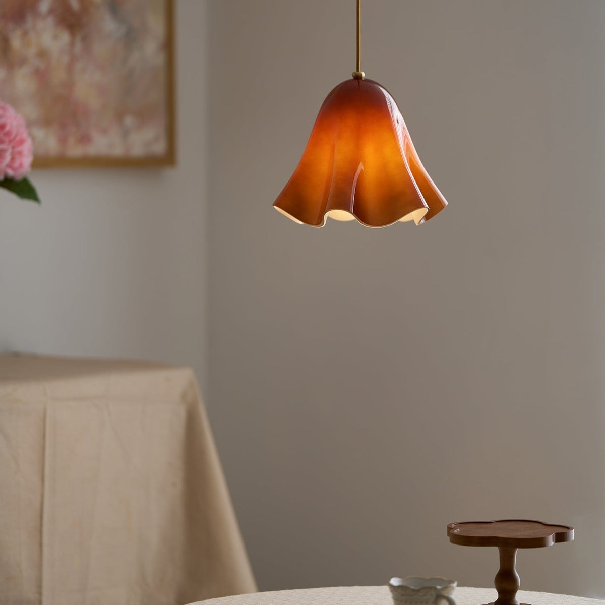Arden Bell Glass Pendant Light