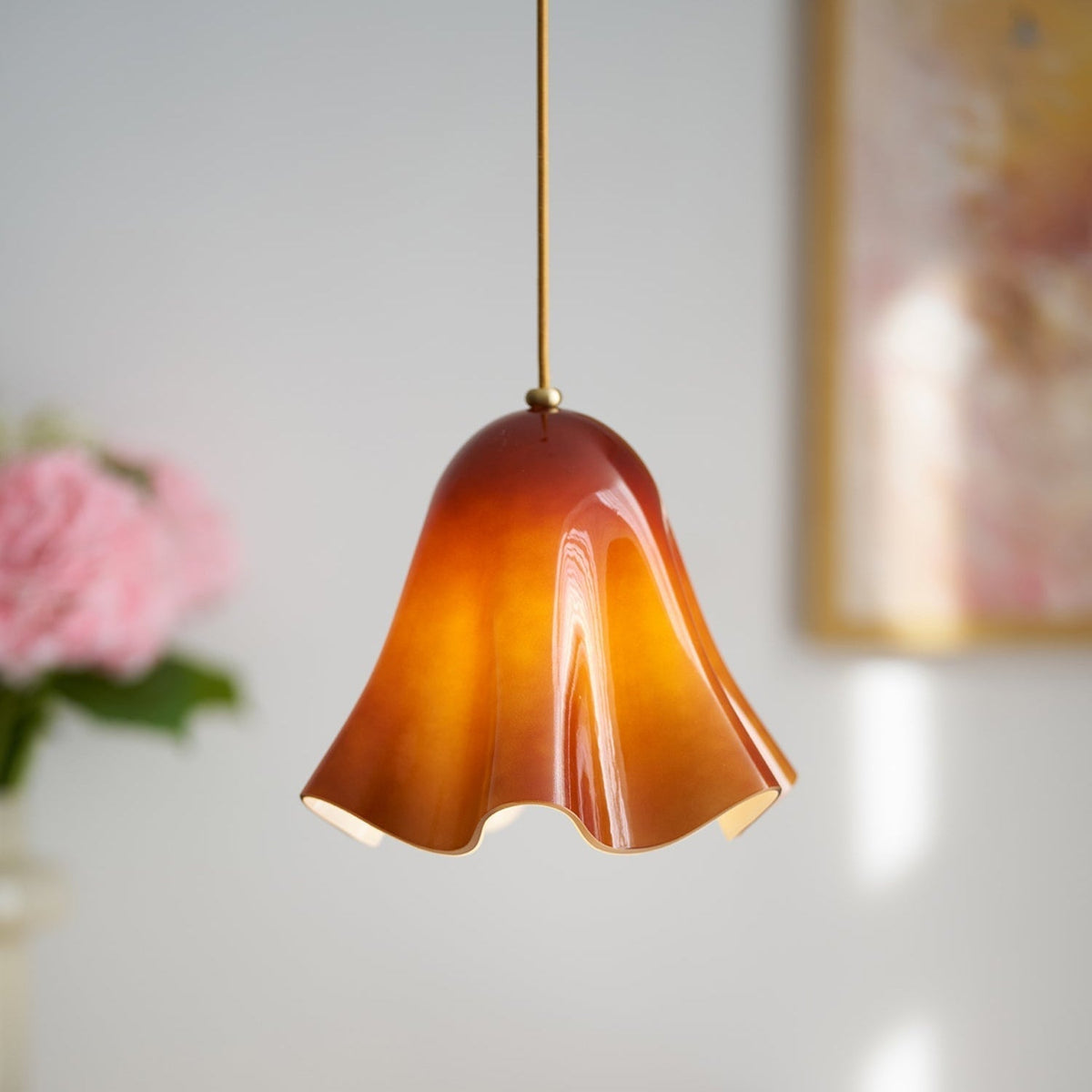 Arden Bell Glass Pendant Light